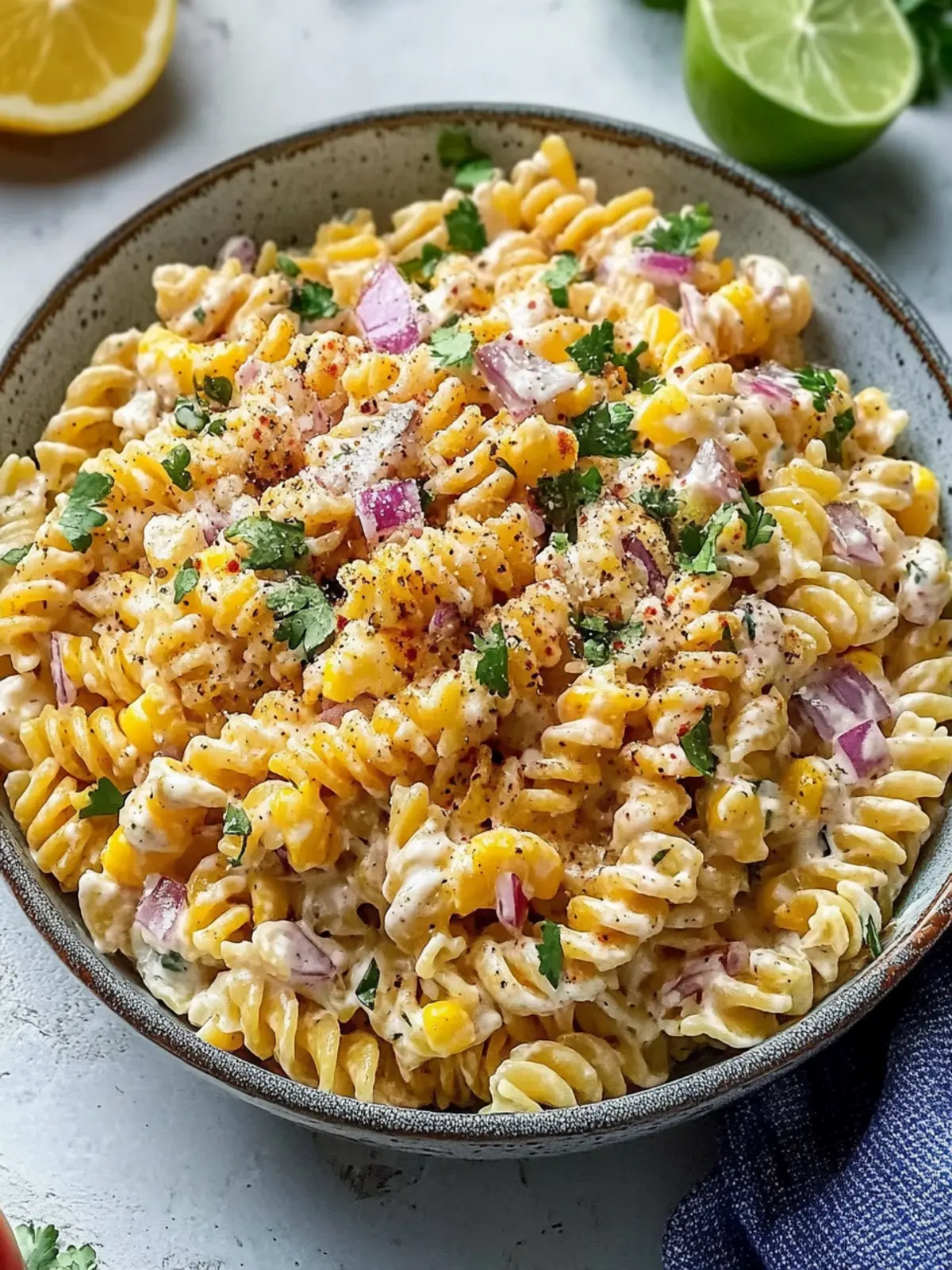 Creamy High Protein Elote Pasta Salad for Summer Fun 3 Creamy High Protein Elote Pasta Salad