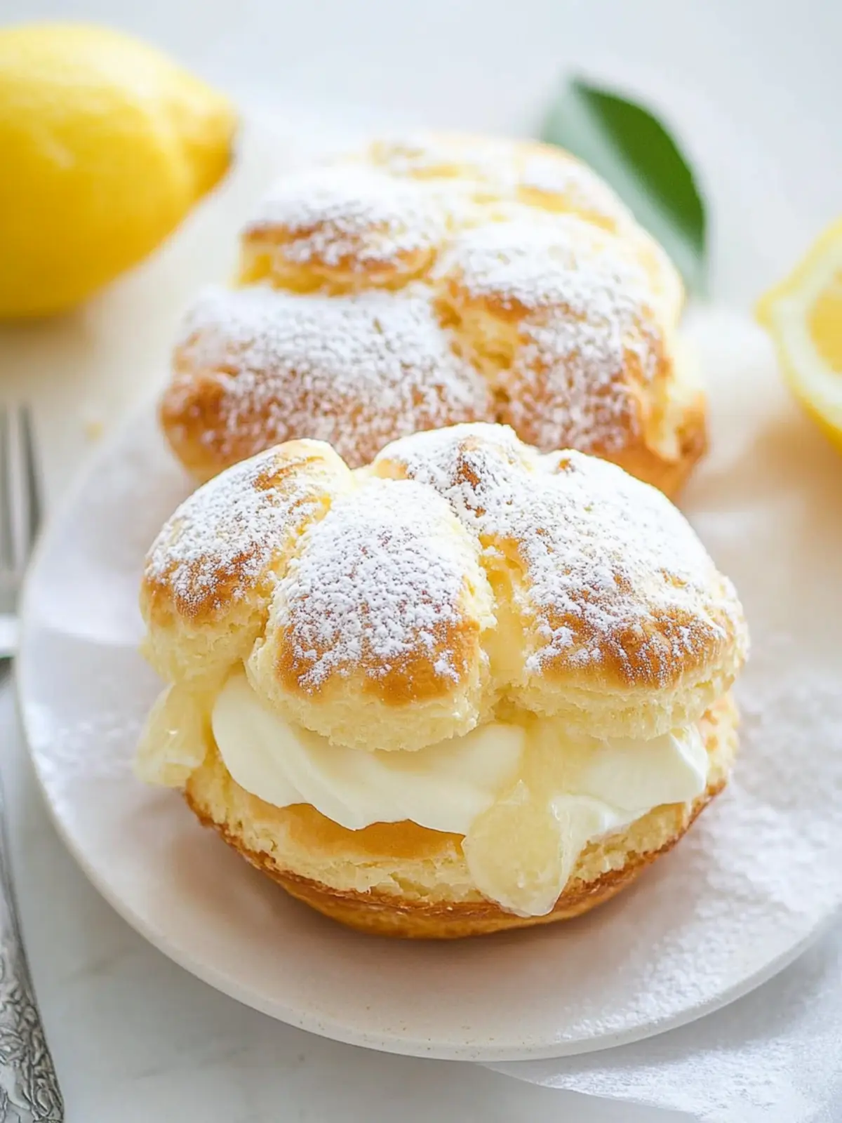 Irresistible Lemon Cream Puffs with Zesty Lemon Filling 5 Lemon cream puffs with lemon fillings
