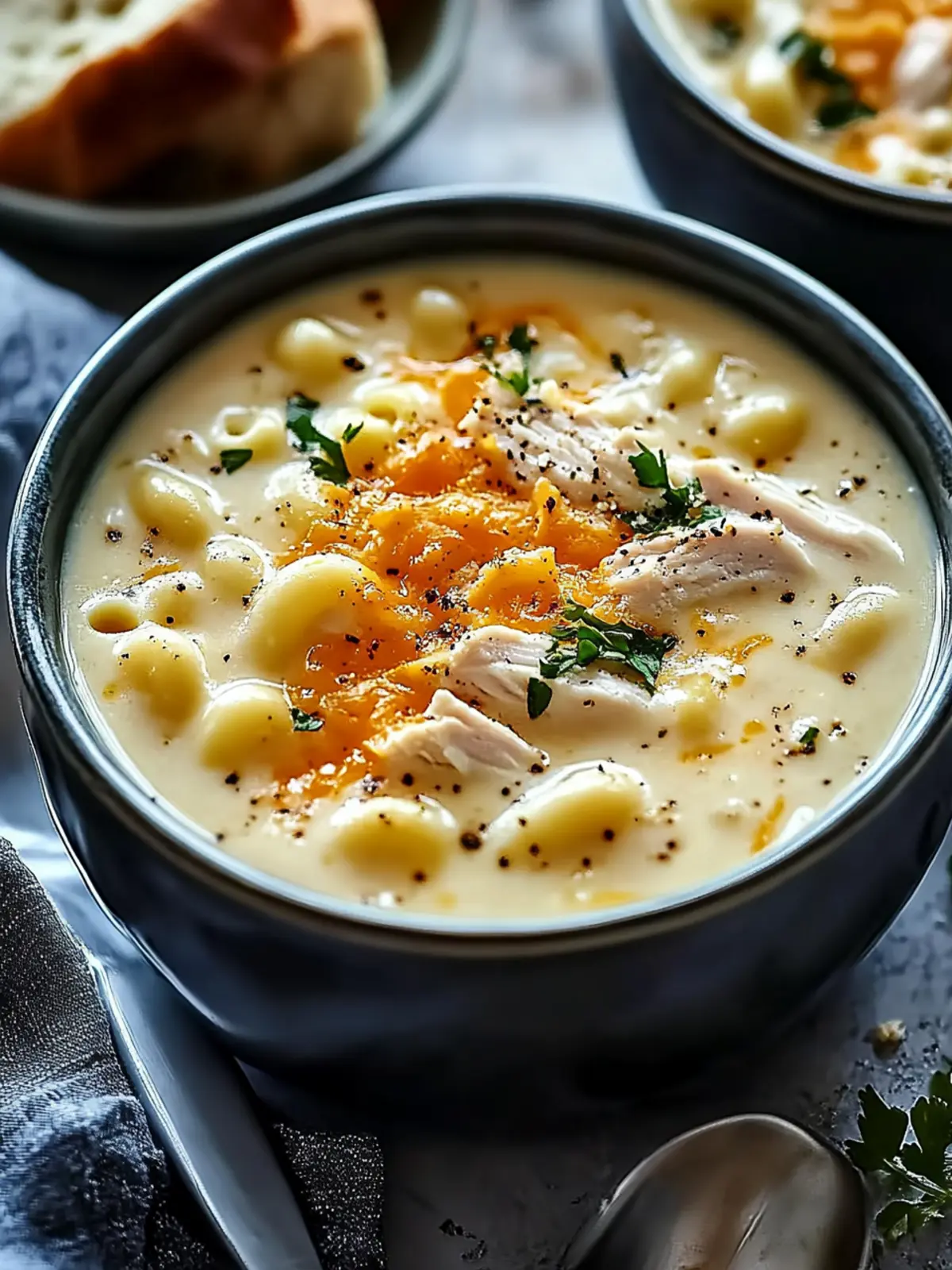 Creamy Chicken Macaroni Cheese Soup for Ultimate Comfort 3 Creamy Chicken Macaroni Cheese Soup