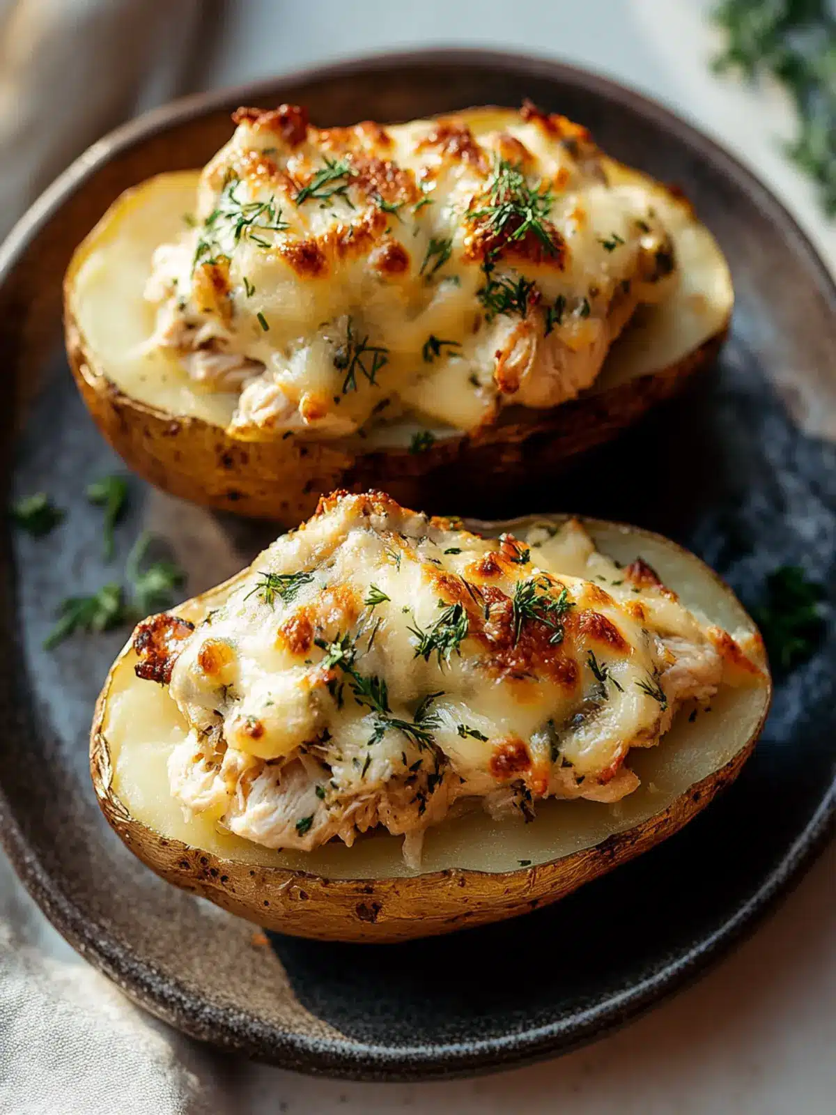 Creamy Chicken-Stuffed Potatoes for Ultimate Comfort Food 4 Chicken-stuffed potatoes