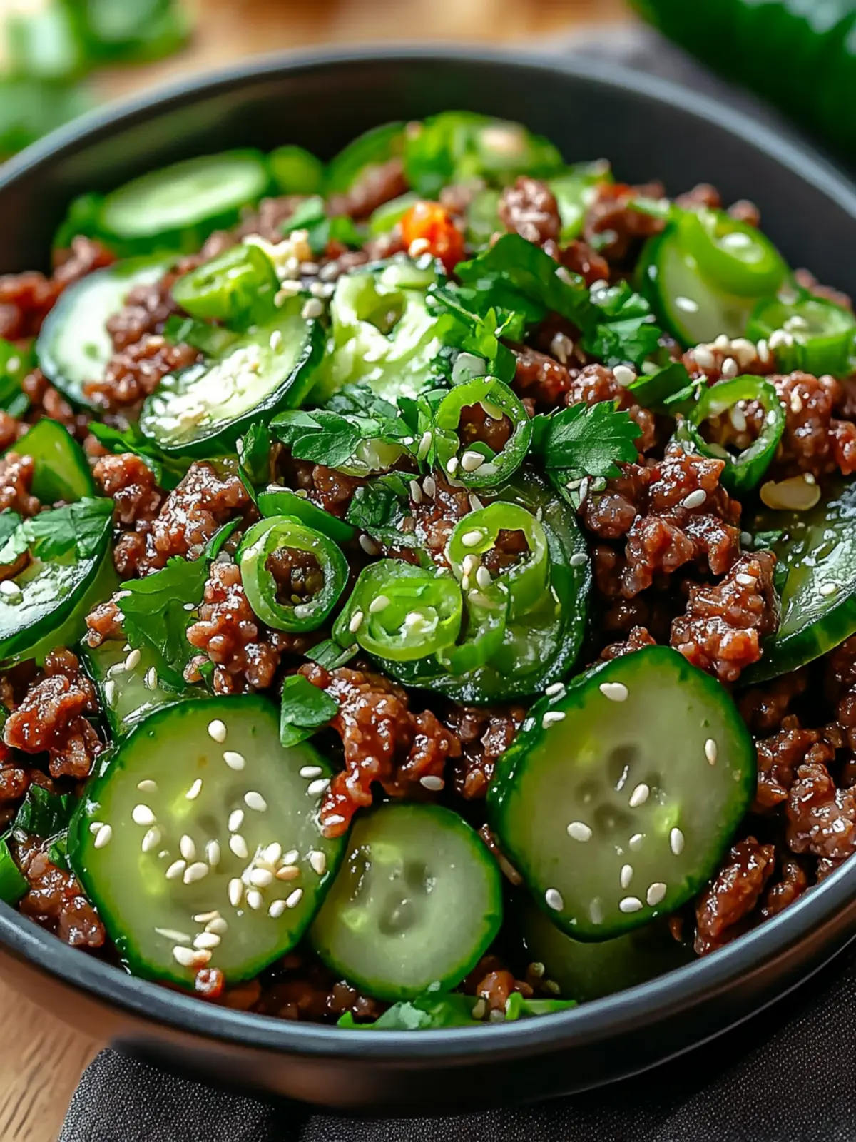 Irresistible Spicy Keto Korean Ground Beef & Cucumber Salad Delight 4 Irresistible Spicy Keto Korean Ground Beef & Cucumber Salad