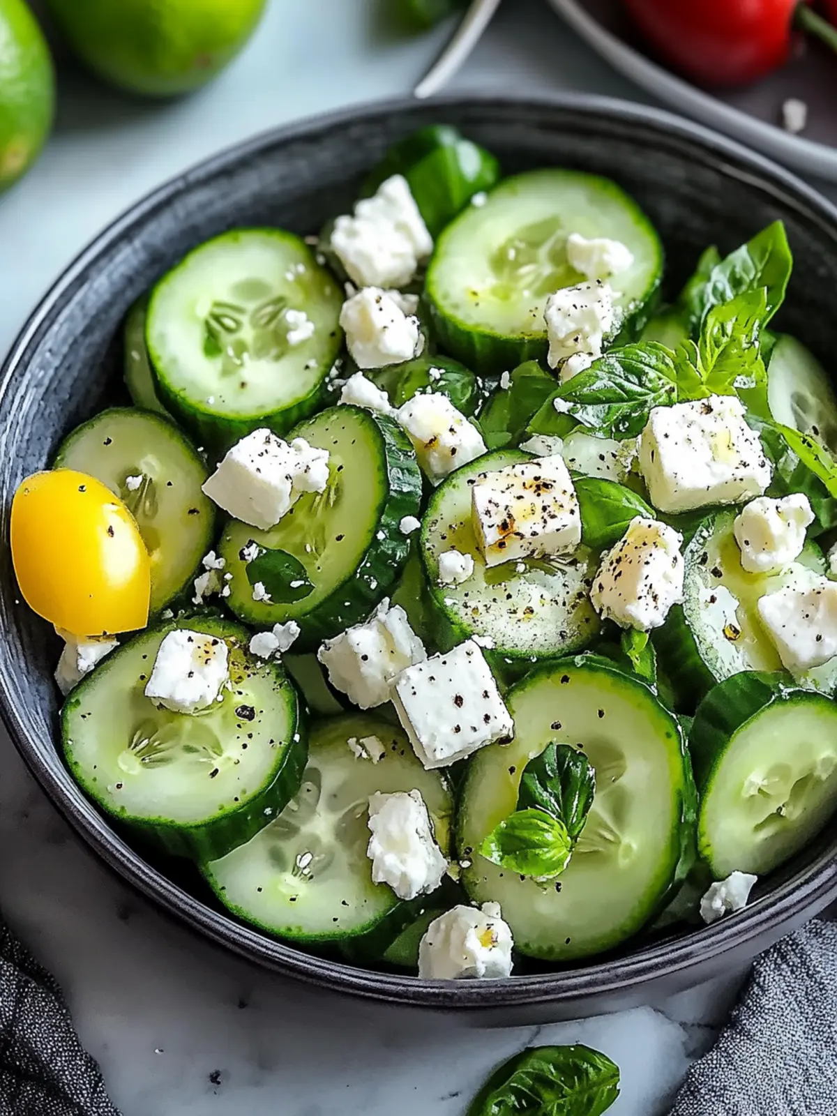 Cucumber Feta Salad: A Fresh Twist in Just 15 Minutes! 5 Cucumber Feta Salad