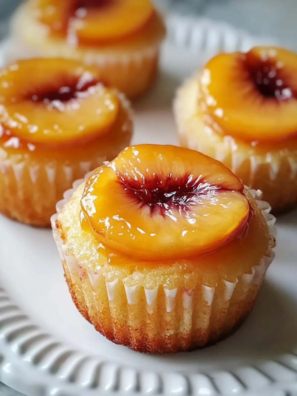Peach Upside Down Cupcakes: A Juicy Summer Delight 2 Peach Upside Down Cupcakes