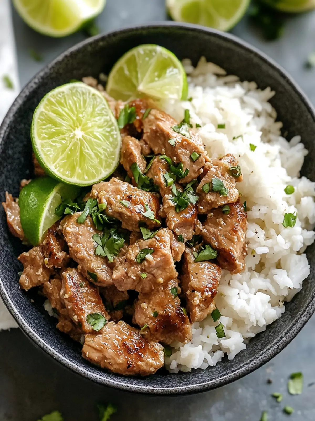 Zesty Ginger Lime Pork with Creamy Coconut Rice for Quick Joy 2 Zesty Ginger Lime Pork with Creamy Coconut Rice for Easy Dinners