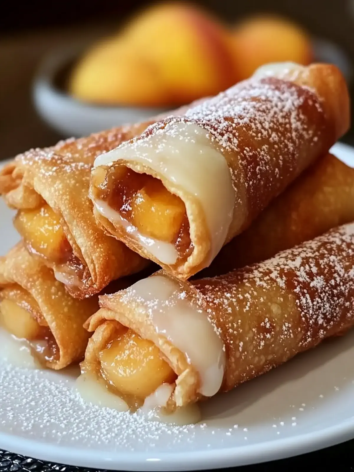 Peach Cobbler Egg Rolls Recipe for a Fun Summer Treat 3 Peach Cobbler Egg Rolls Recipe