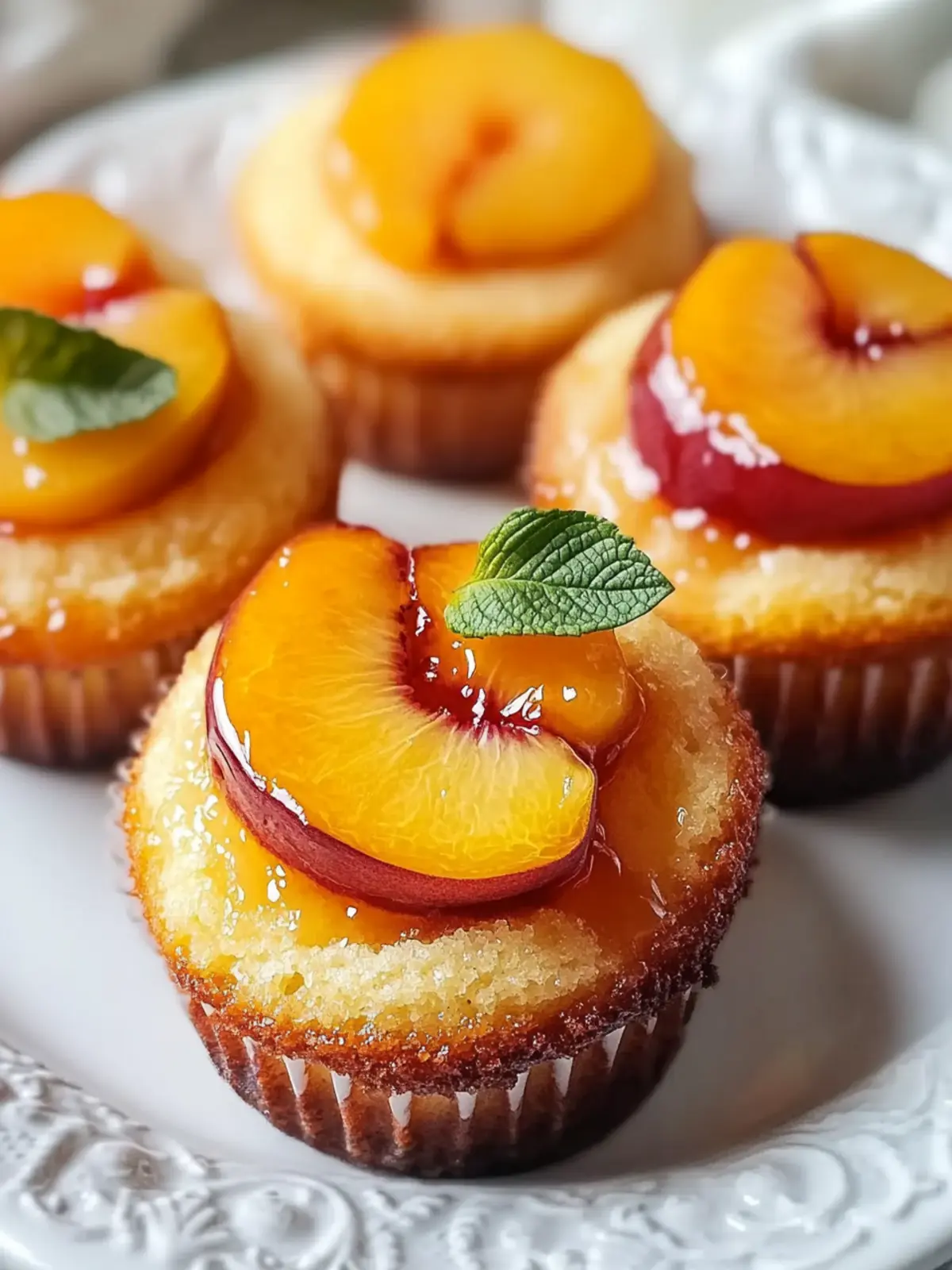Peach Upside Down Cupcakes: A Juicy Summer Delight 3 Peach Upside Down Cupcakes