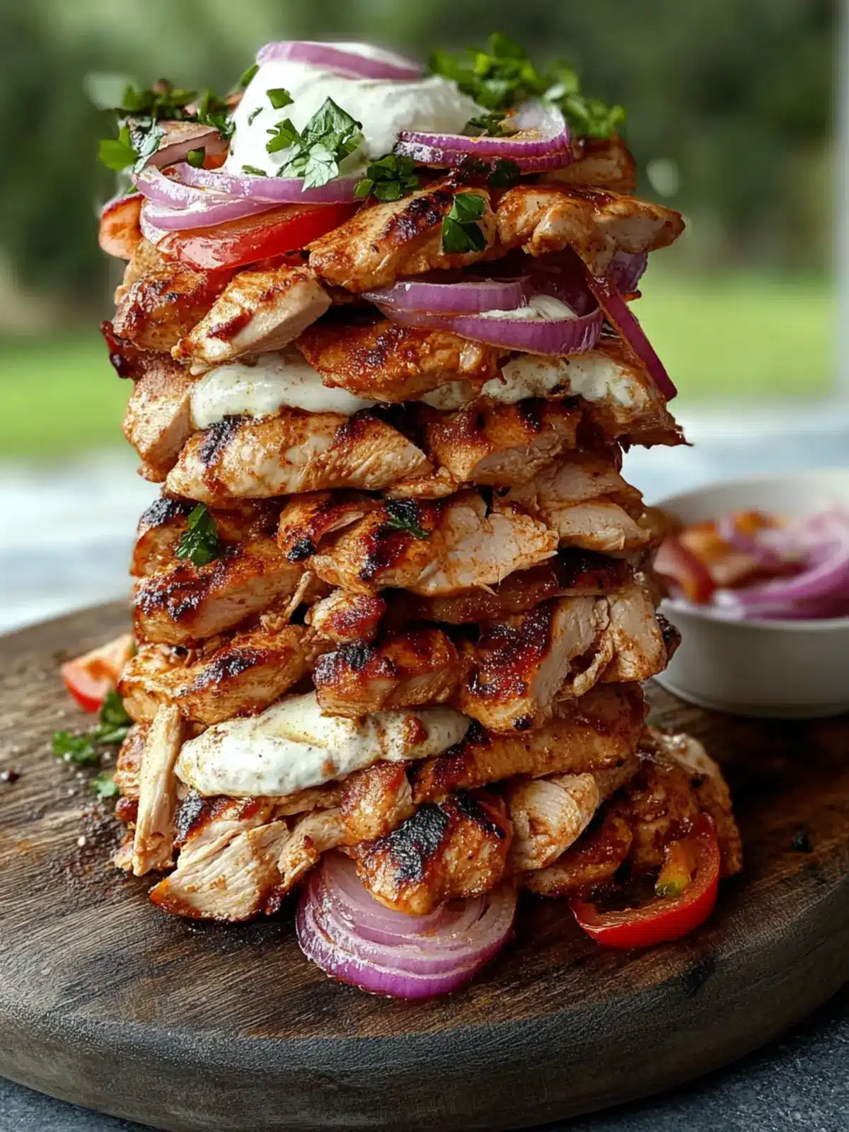 Effortless Easy Chicken Shawarma Tower Baked in the Oven 3 Easy Chicken Shawarma Tower Baked in the Oven