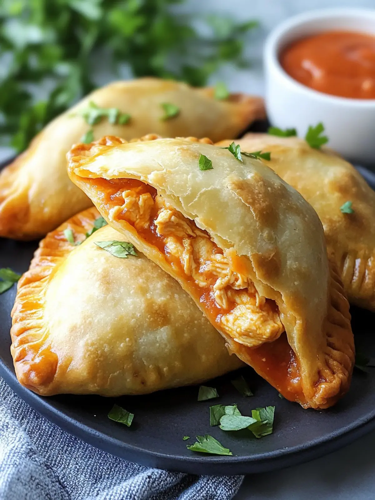 Keto Buffalo Chicken Empanadas for Your Game Day Feast 4 Buffalo Chicken Empanadas (Keto)