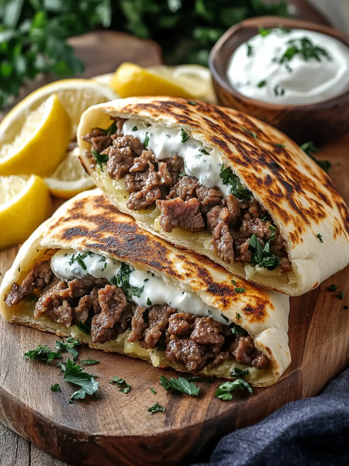 Discover Greek Beef Stuffed Pita with Lemon Garlic Yogurt Magic 4 Greek Beef Stuffed Pita with Lemon Garlic Yogurt – 5 Irresistible Reasons