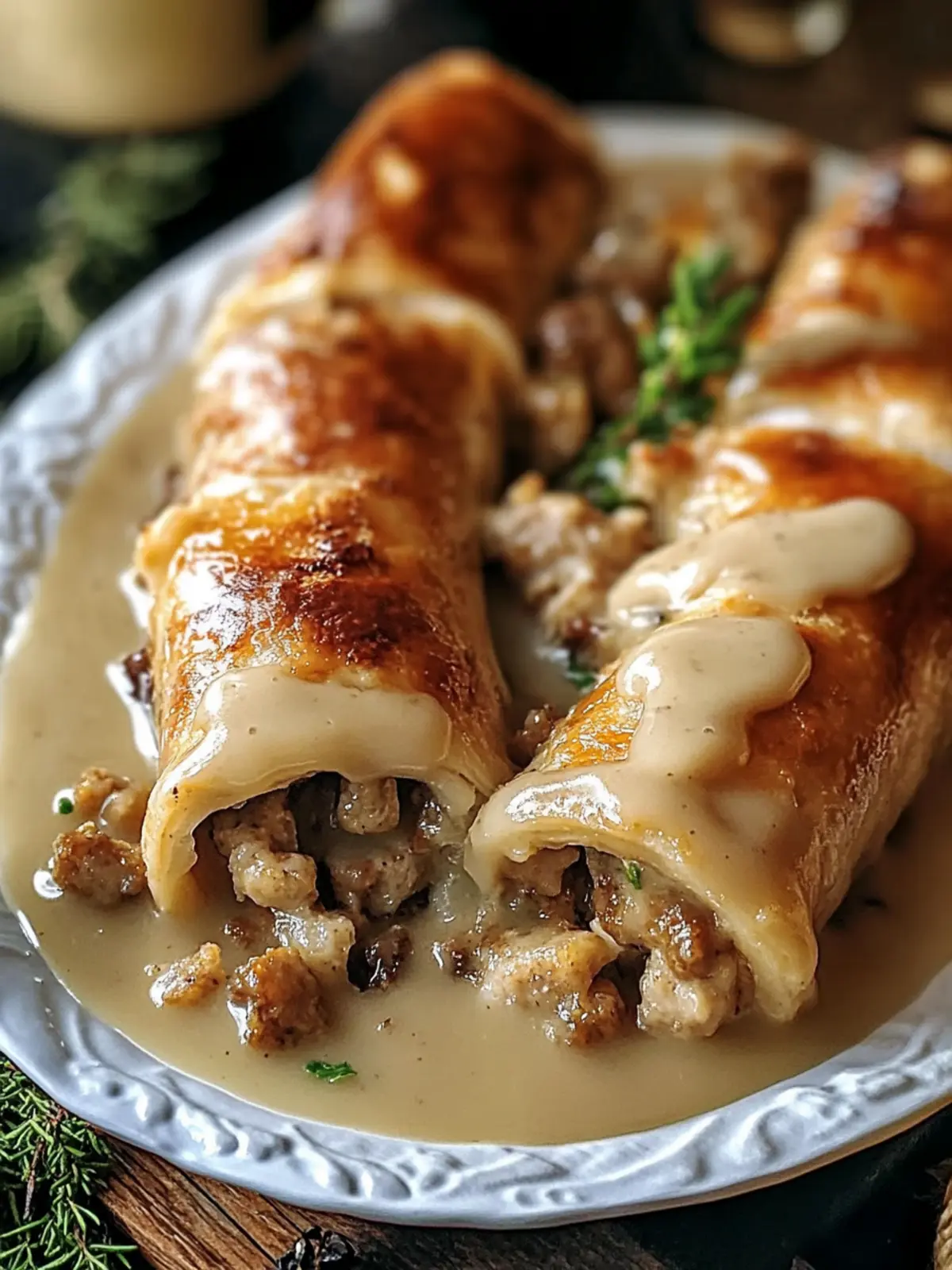 Savory Stuffing Roll Ups with Creamy Gravy for Cozy Nights 5 Savory Stuffing Roll Ups with Creamy Gravy for Cozy Nights