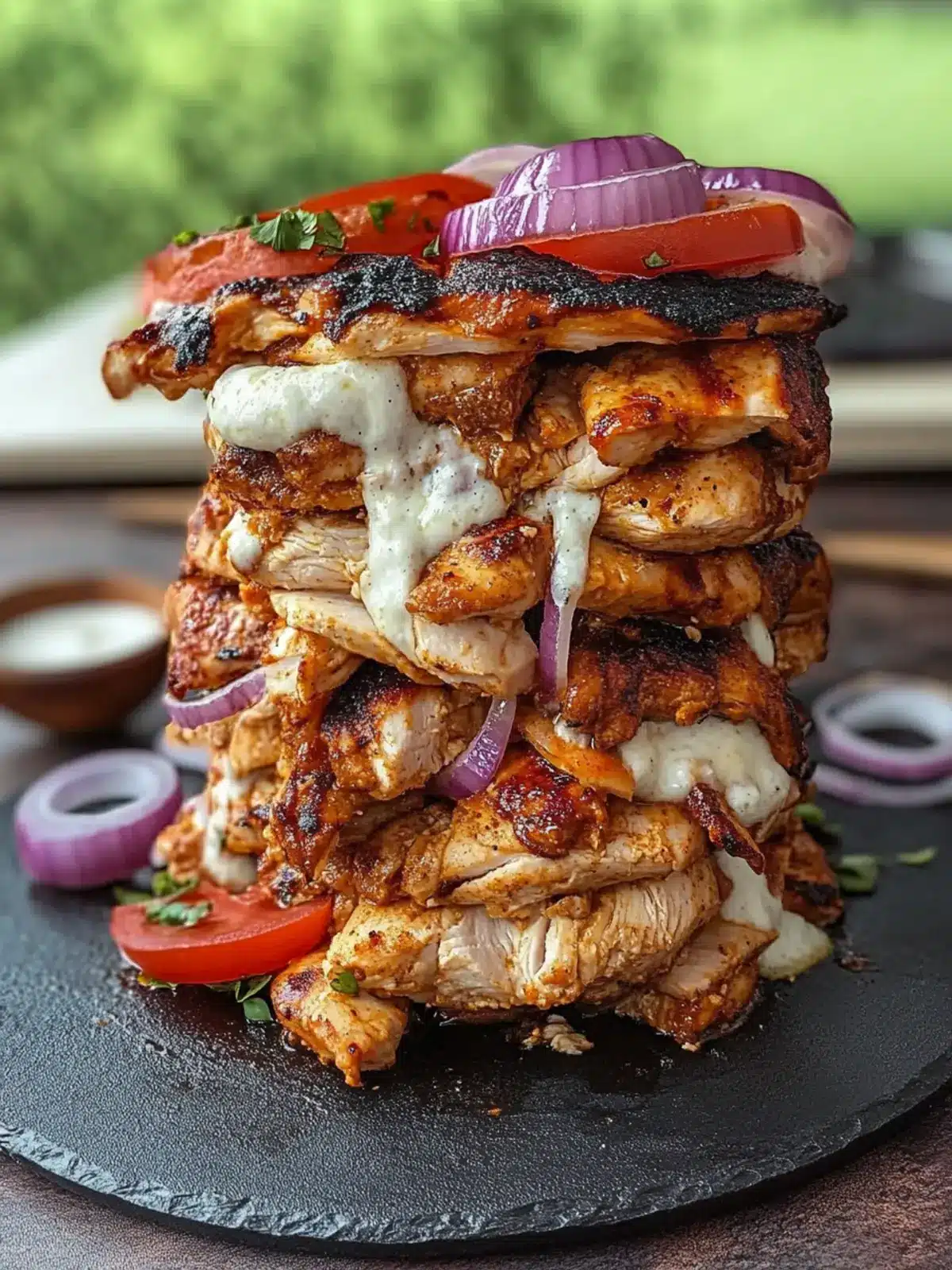 Effortless Easy Chicken Shawarma Tower Baked in the Oven 4 Easy Chicken Shawarma Tower Baked in the Oven