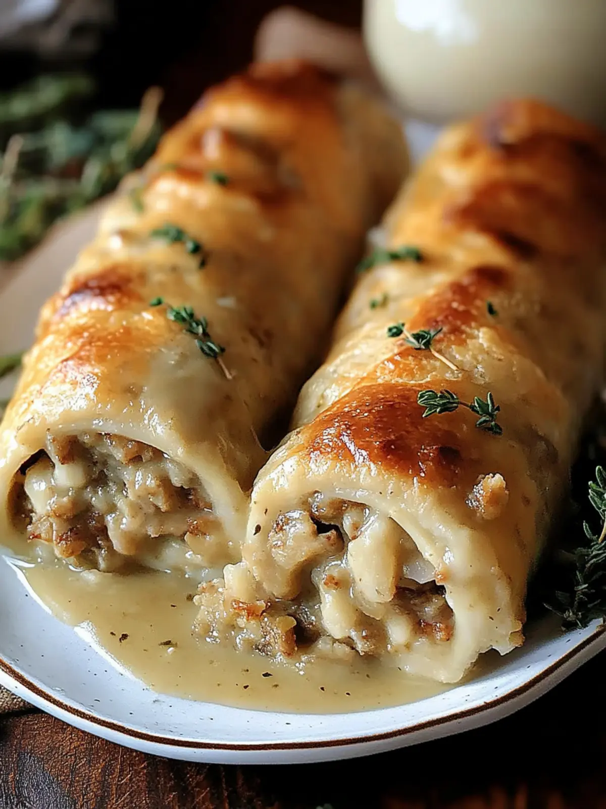 Savory Stuffing Roll Ups with Creamy Gravy for Cozy Nights 3 Savory Stuffing Roll Ups with Creamy Gravy for Cozy Nights