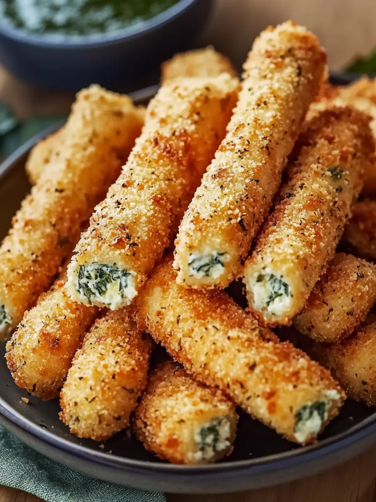 Crispy Spinach Dip Mozzarella Sticks You Can’t Resist at Home 5 Crispy Spinach Dip Mozzarella Sticks You Can’t Resist