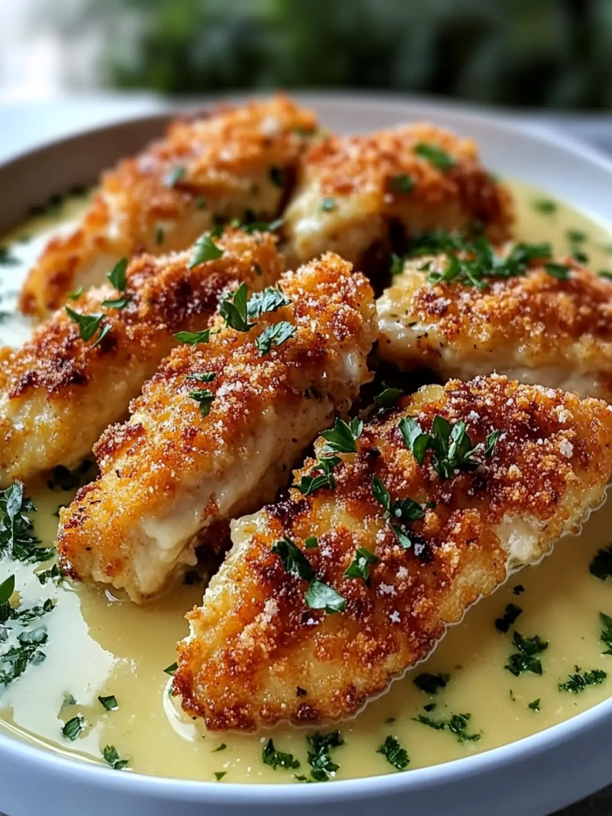 Crispy Parmesan Chicken with Rich Garlic Sauce You'll Adore 4 Crispy Parmesan Chicken with a Rich Garlic Sauce