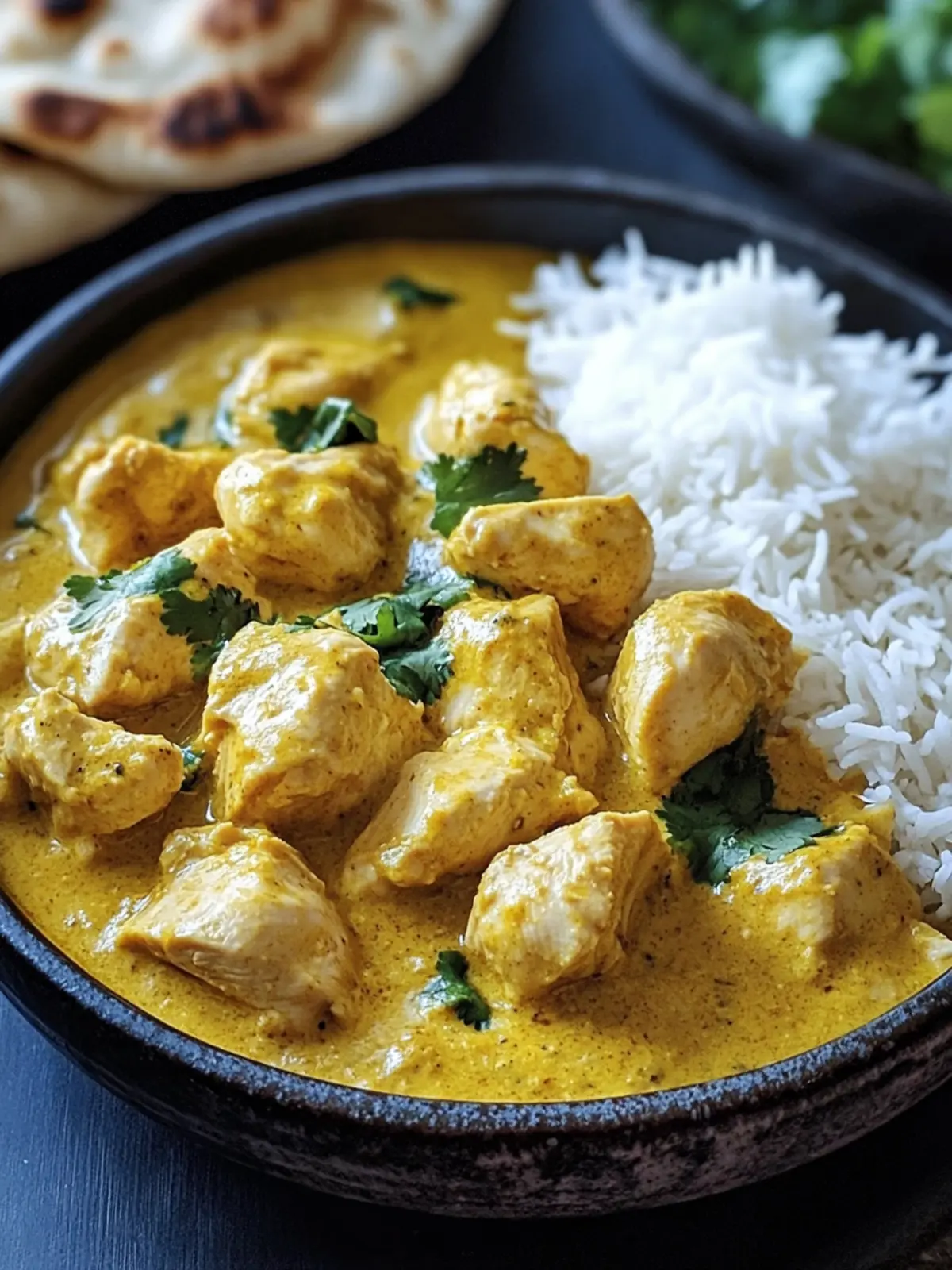Creamy Easy Homemade Chicken Korma with Rice or Flatbread 4 Easy Homemade Chicken Korma with Flatbread or Rice