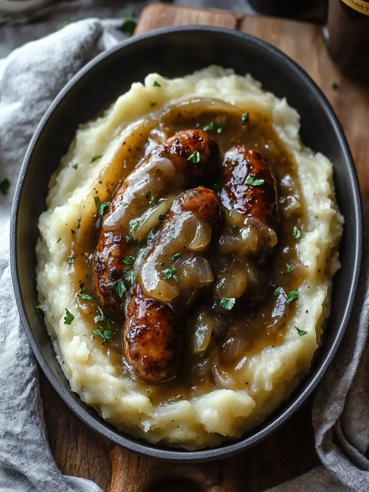 Irresistible Irish Bangers and Mash with Guinness Onion Gravy Magic 2 Irresistible Irish Bangers and Mash with Guinness Onion Gravy
