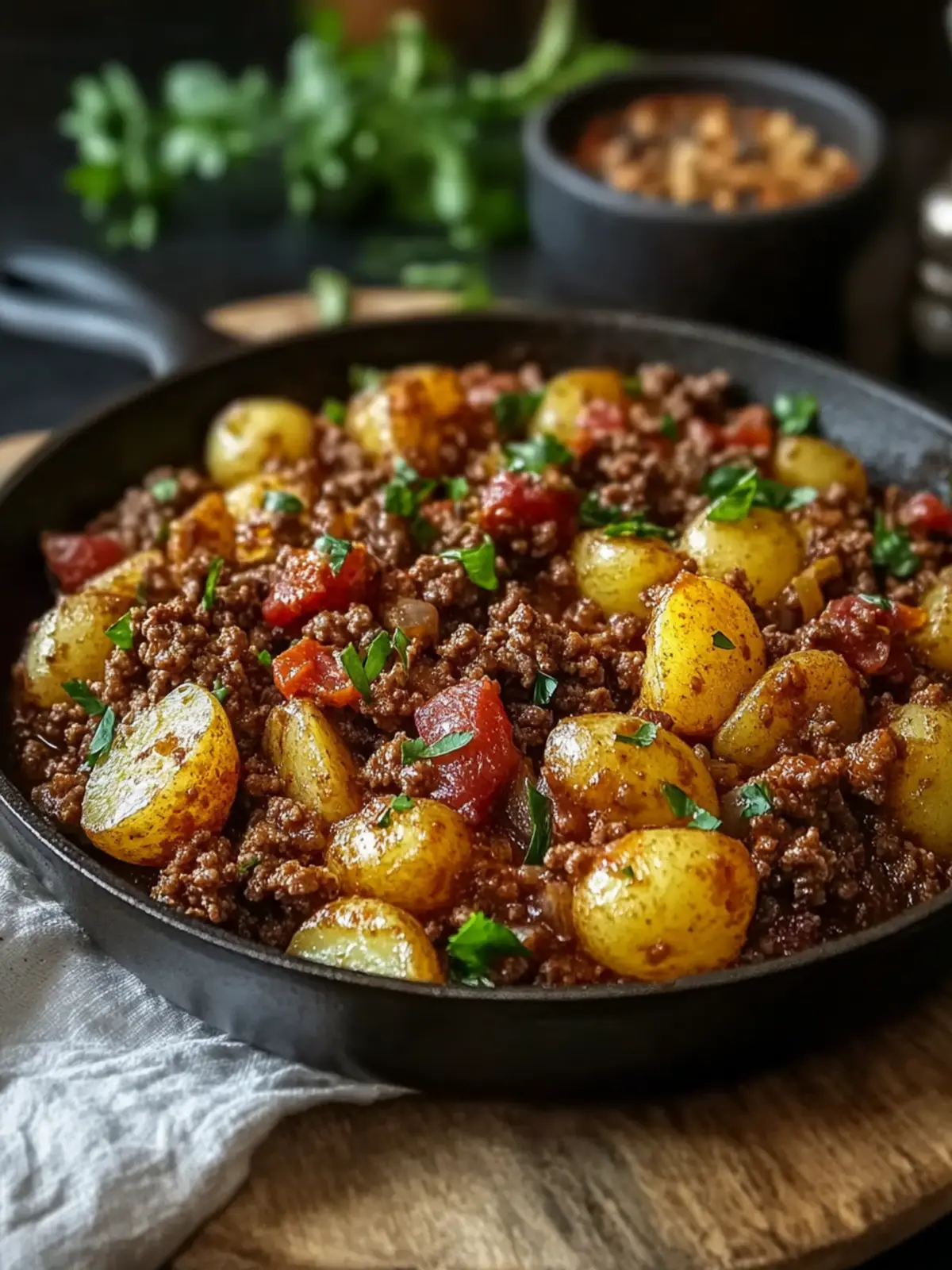 Easy Hearty Ground Beef and Potato Skillet Recipe for Cozy Nights 2 Easy Hearty Ground Beef and Potato Skillet Recipe for Comfort Meals