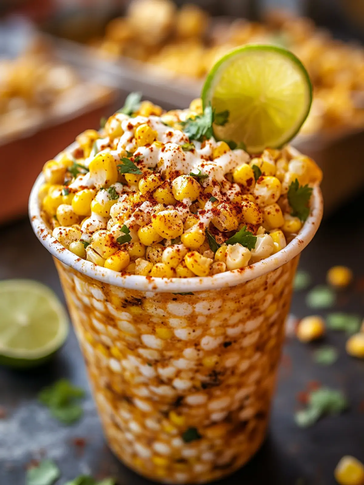 Delicious Mexican Elote Street Corn Served in a Cup at Home 2 Mexican Elote Street Corn Served in a Cup