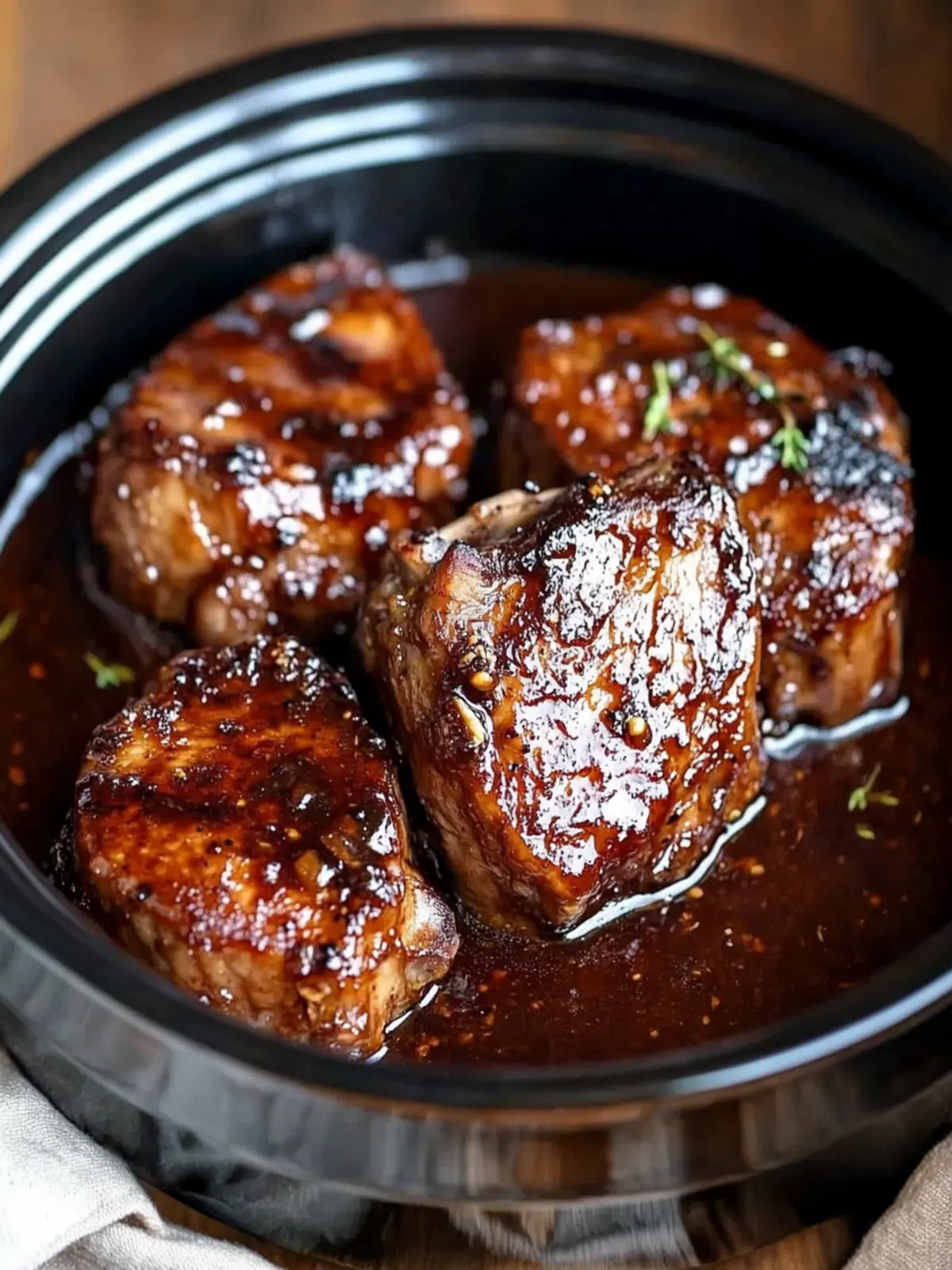 Whiskey Brown Sugar Chops in the Slow Cooker: Sweet Bliss Await! 3 Whiskey Brown Sugar Chops in the Slow Cooker