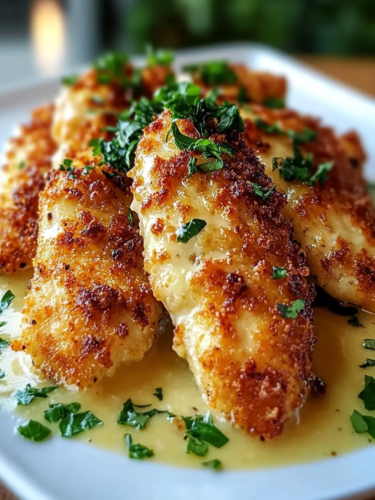 Crispy Parmesan Chicken with Rich Garlic Sauce You'll Adore 2 Crispy Parmesan Chicken with a Rich Garlic Sauce