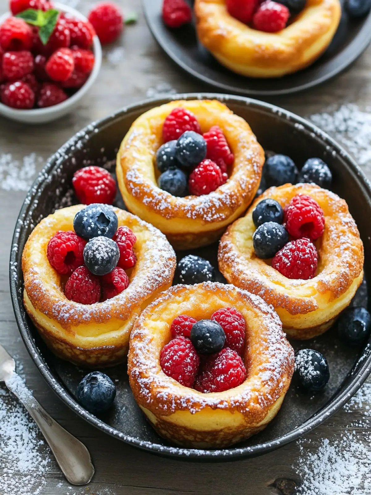 Easy Mini Dutch Baby Pancakes – Magic in a Muffin Tin! 3 Easy Mini Dutch Baby Pancakes (Magic in a Muffin Tin!)
