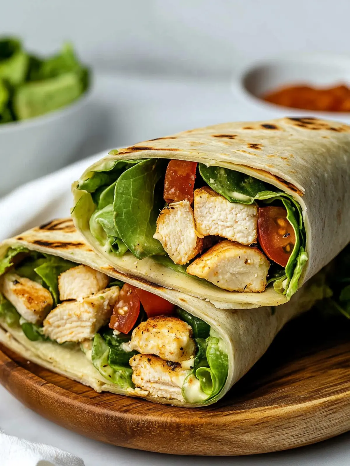 Easy Chicken Caesar Wrap: Your High-Protein Lunch Solution 2 Easy Chicken Caesar Wrap That Makes the Perfect High Protein Lunch