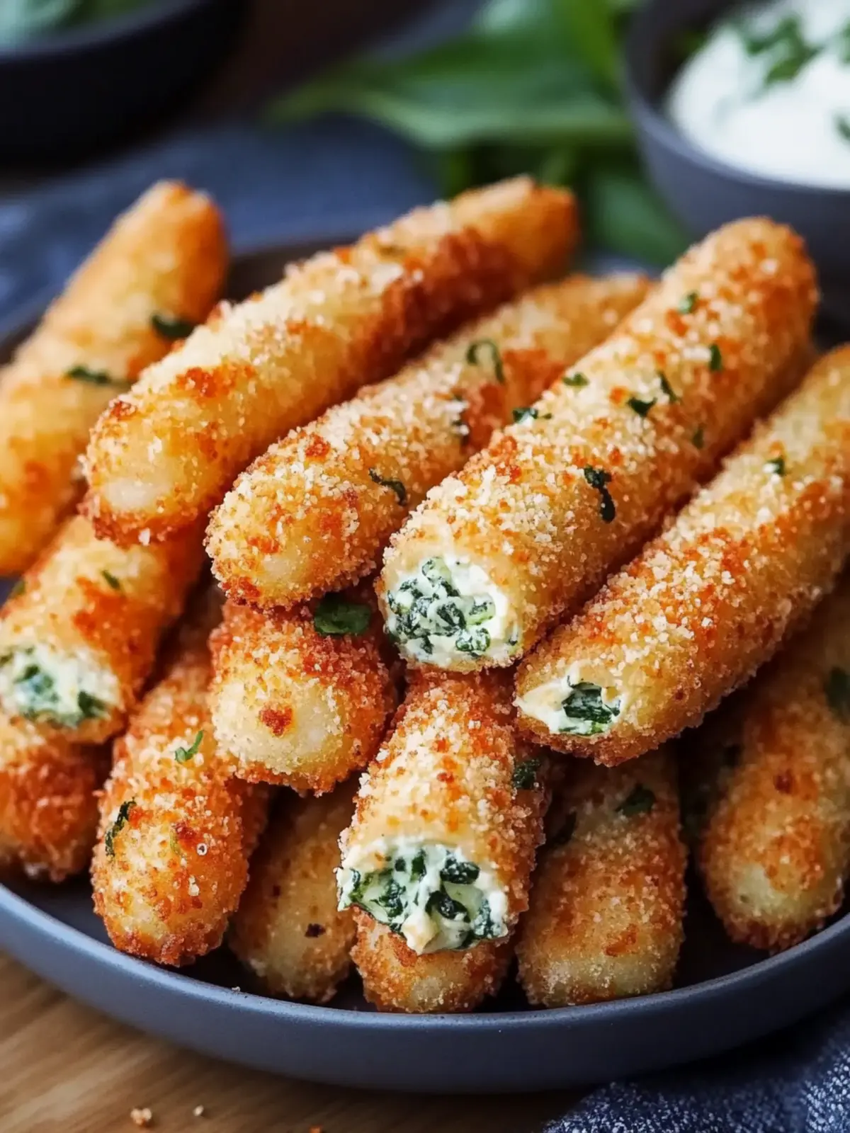 Crispy Spinach Dip Mozzarella Sticks You Can’t Resist at Home 4 Crispy Spinach Dip Mozzarella Sticks You Can’t Resist