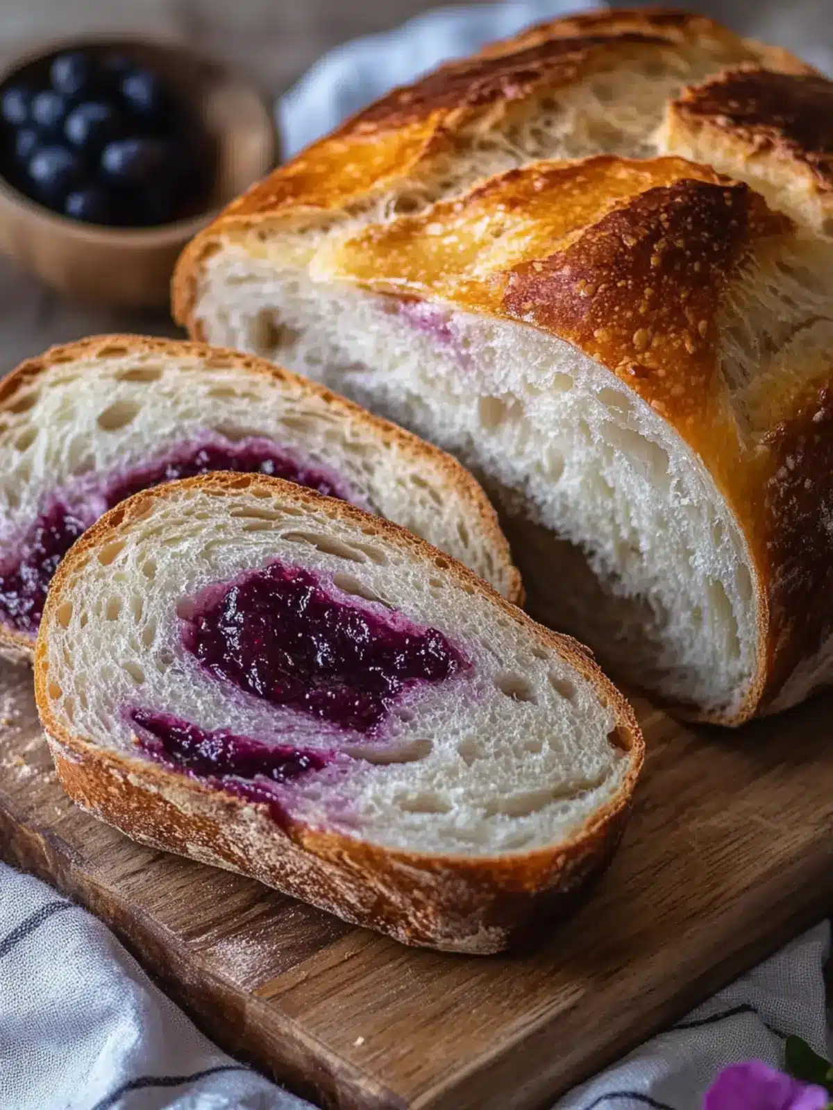 Jam Swirl Sourdough Bread: A Fruity Twist for Breakfast Bliss 3 Jam Swirl Sourdough Bread