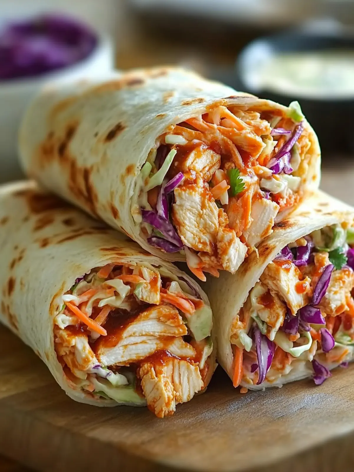 BBQ Chicken Coleslaw Wraps: Easy Lunch for Summer Fun 3 BBQ Chicken Coleslaw Wraps: Quick Prep Dinners with Coleslaw Mix for Hand-Held Summer Sunday Lunch Ideas