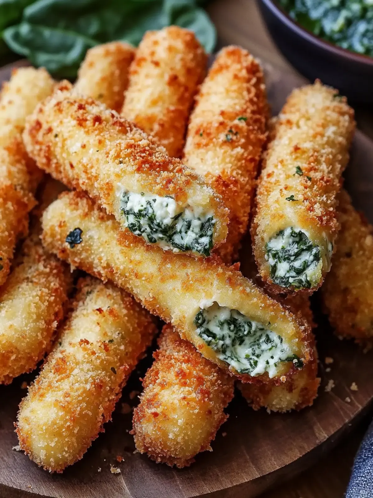 Crispy Spinach Dip Mozzarella Sticks You Can’t Resist at Home 3 Crispy Spinach Dip Mozzarella Sticks You Can’t Resist