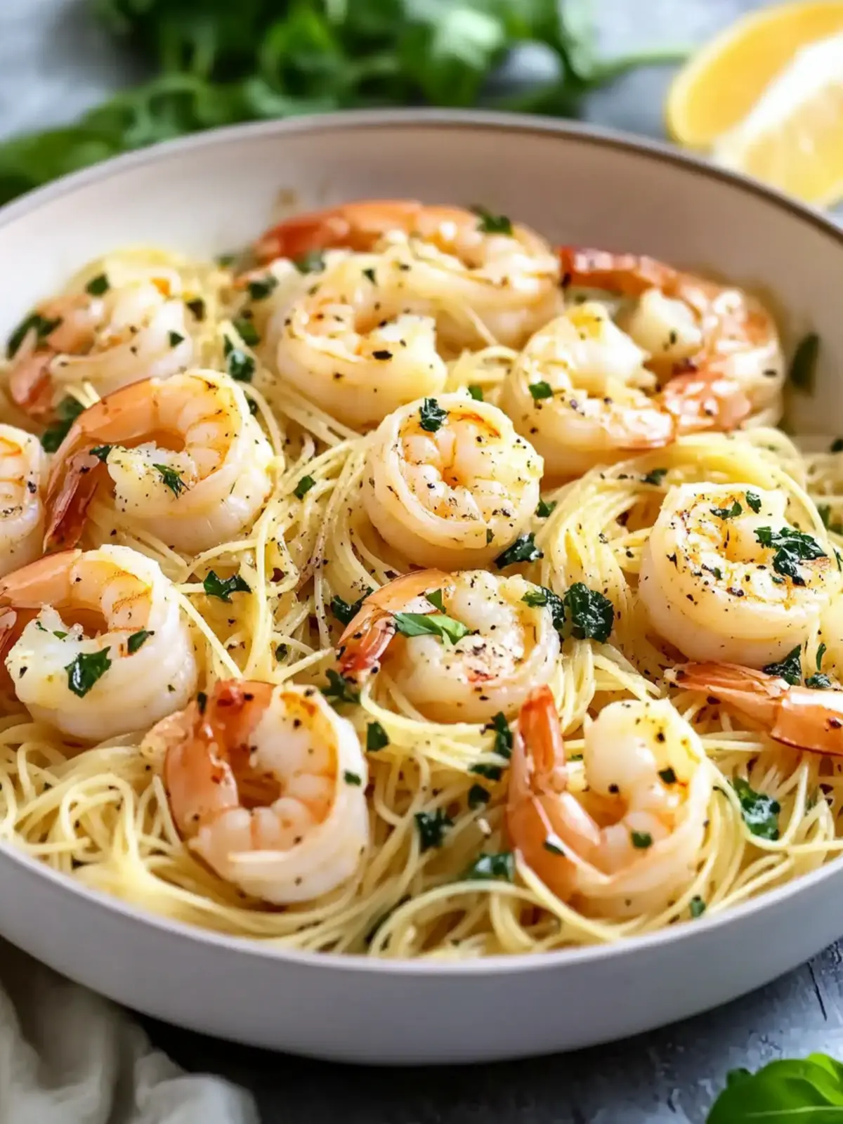 Italian Garlic Butter Shrimp with Angel Hair Pasta Bliss 2 Italian Garlic Butter Shrimp with Angel Hair Pasta