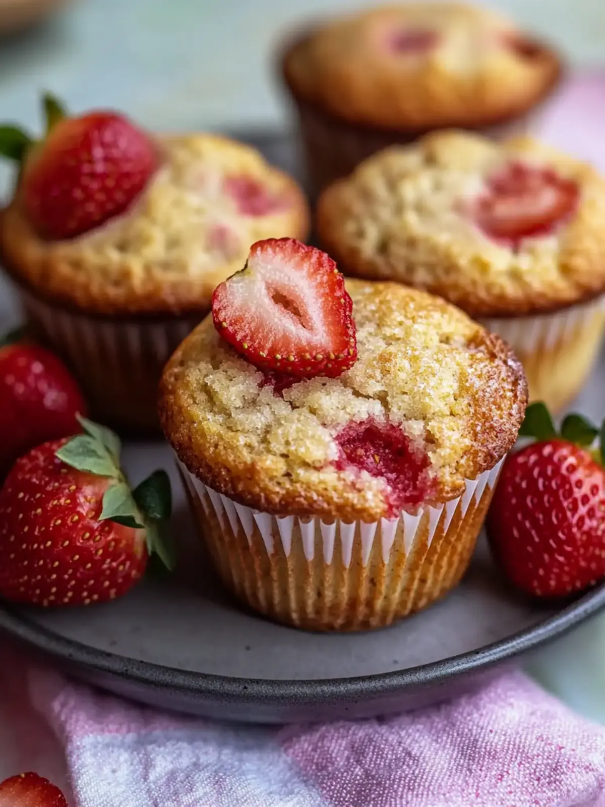 Wholesome Almond Flour Strawberry Muffins Easy Gluten-Free Treat 4 Wholesome Almond Flour Strawberry Muffins Easy Gluten-Free High-Protein Recipe