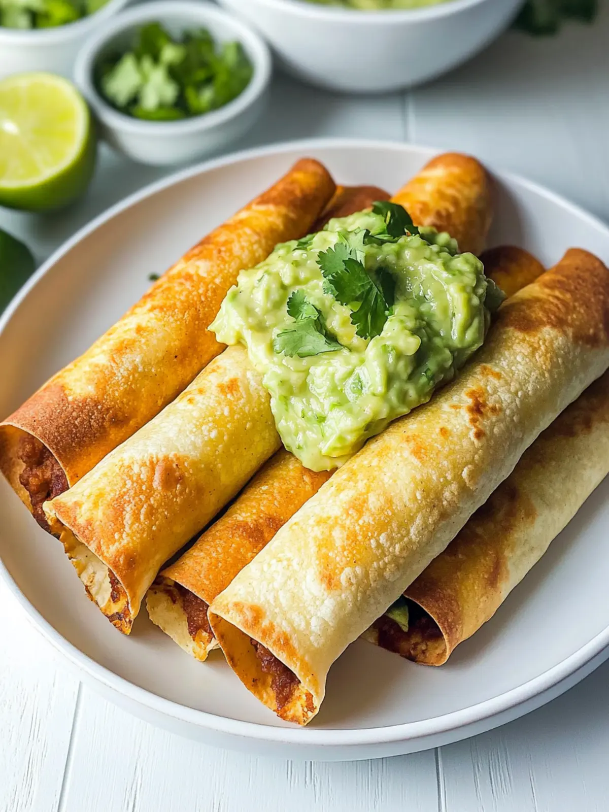 Baked Vegan Taquitos with Avocado Cilantro Lime Dip Delight 5 Baked Vegan Taquitos with Avocado Cilantro Lime Dip