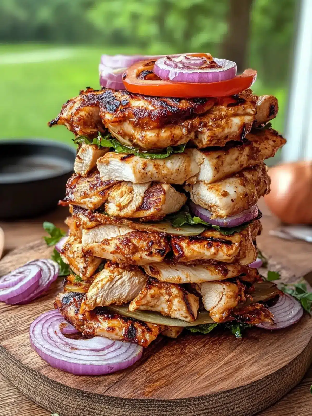 Savory Easy Chicken Shawarma Tower Baked in the Oven 2 Easy Chicken Shawarma Tower Baked in the Oven