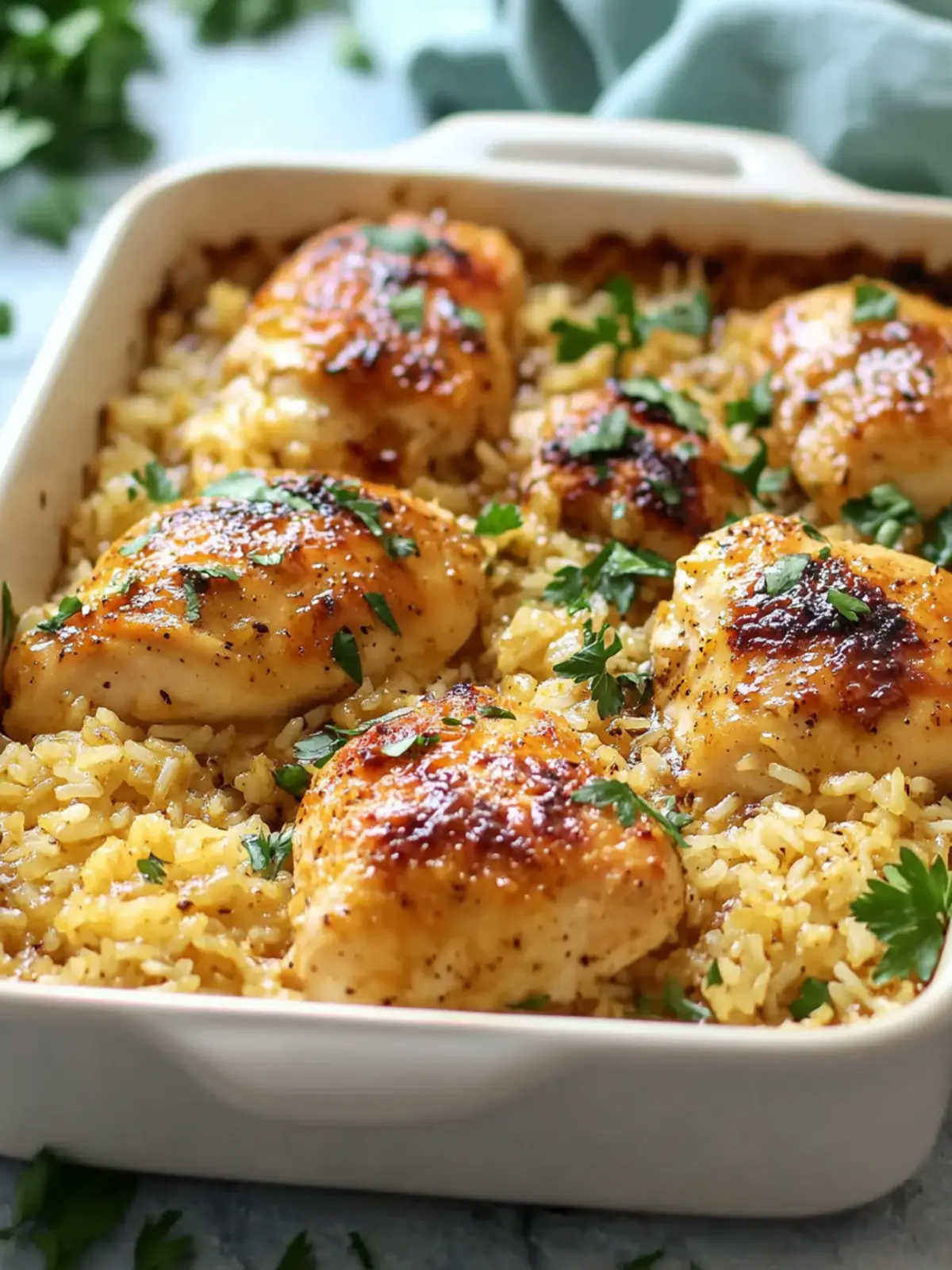 One-Pan Honey Mustard Chicken and Rice Bake for Busy Nights 4 One-Pan Honey Mustard Chicken and Rice Bake