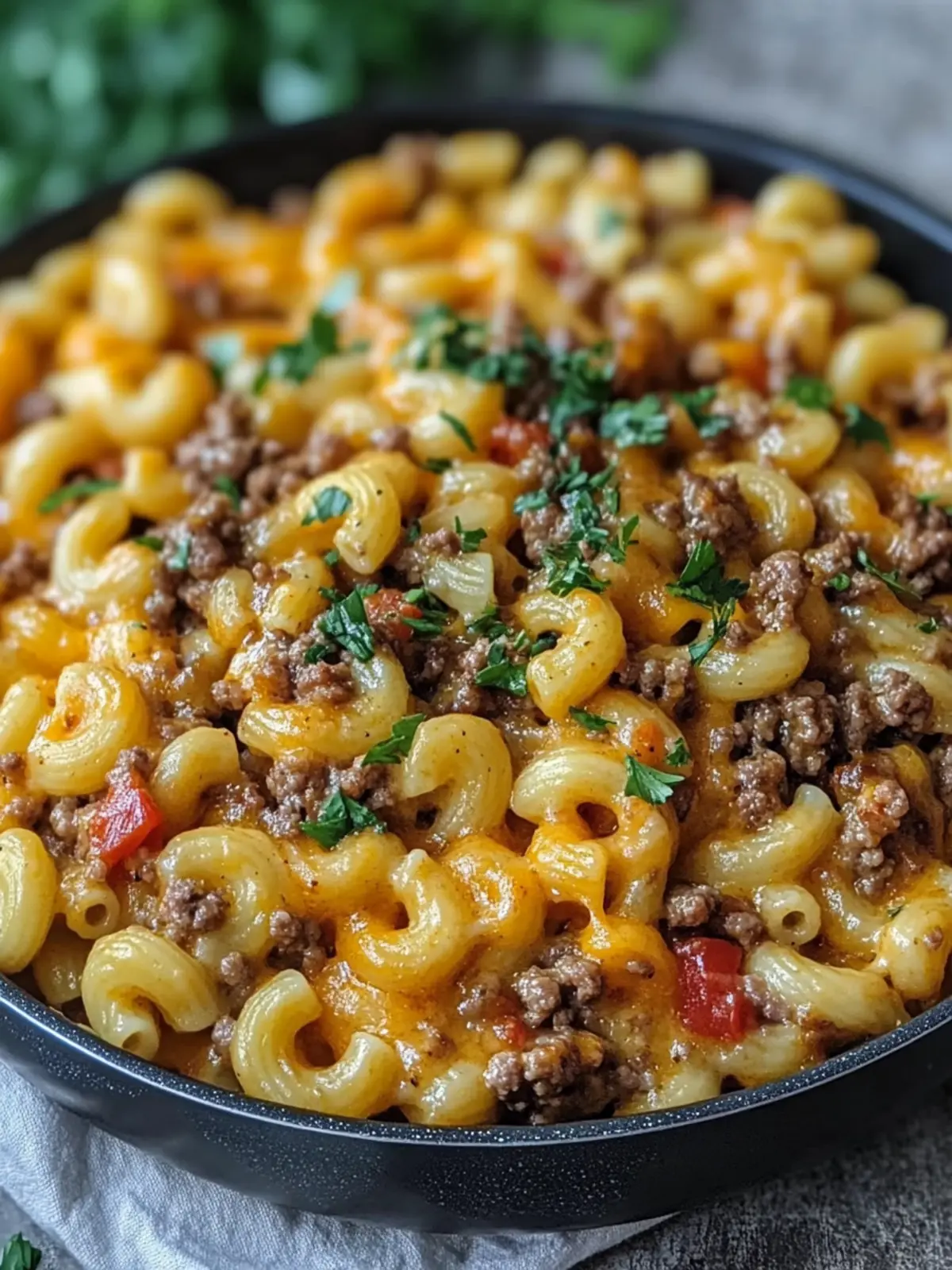 Delicious One-Pan Cheeseburger Macaroni Easy Comfort Food 2 One-Pan Cheeseburger Macaroni Recipe Easy Comfort Food Dinner Idea