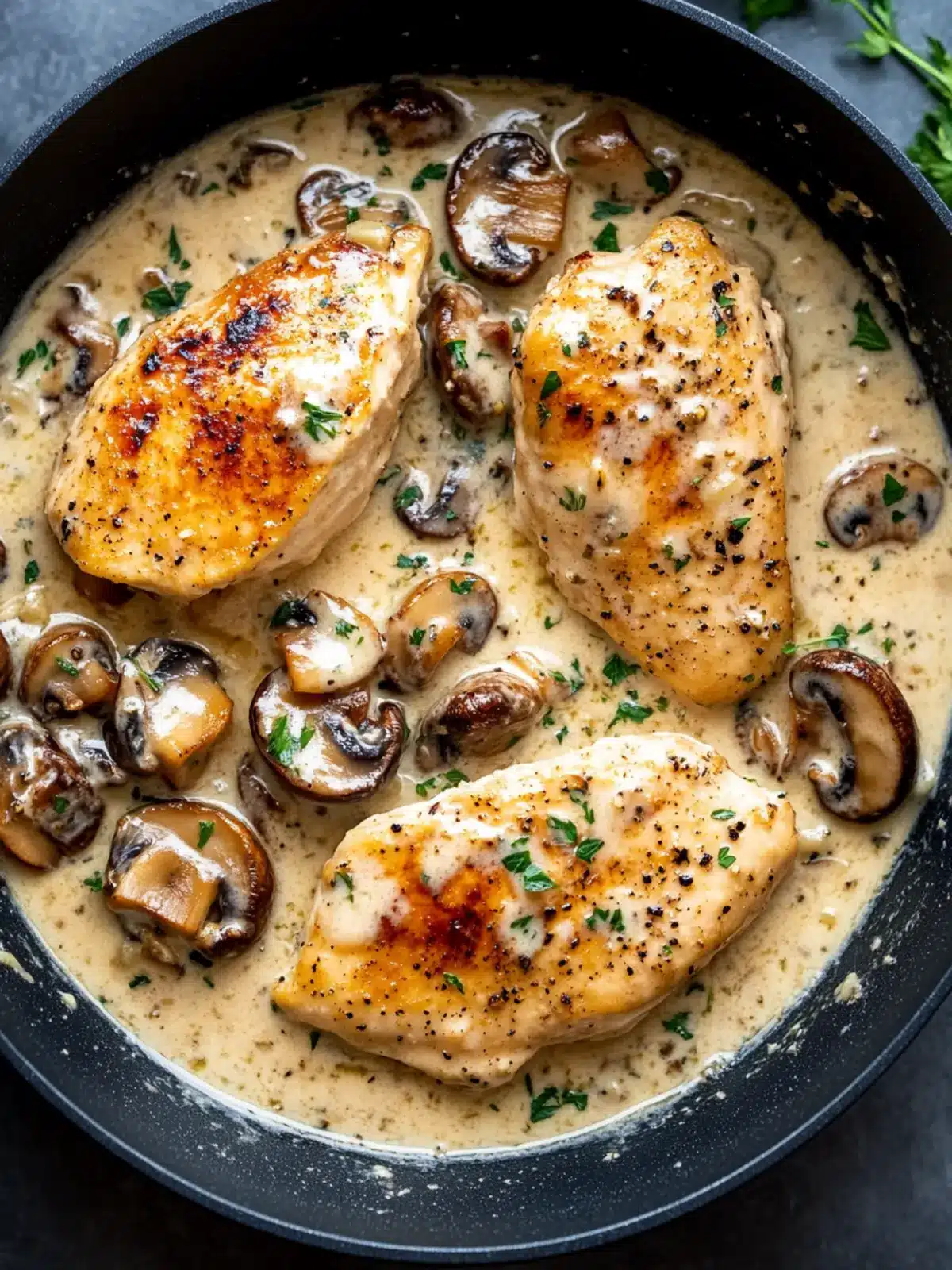 Easy Creamy Garlic Parmesan Mushroom Chicken for Cozy Nights 3 Easy Creamy Garlic Parmesan Mushroom Chicken