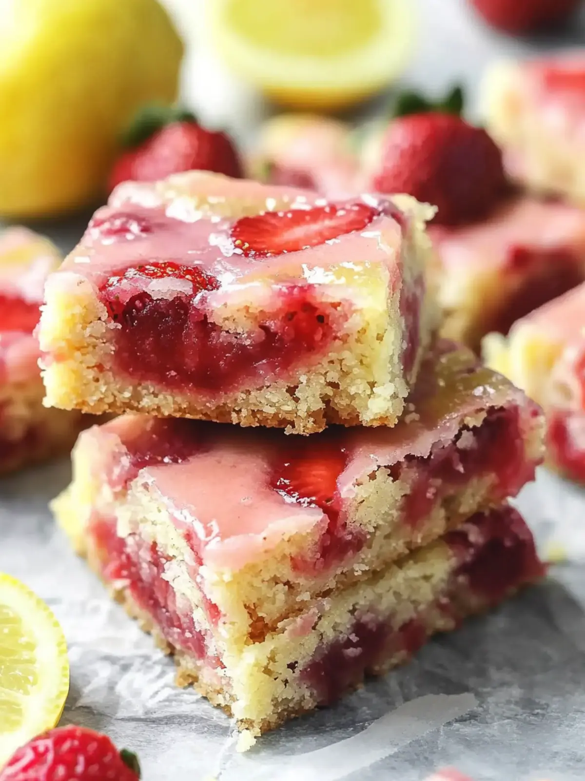 Delicious Strawberry Lemon Blondies to Brighten Your Day 3 Strawberry Lemon Blondies