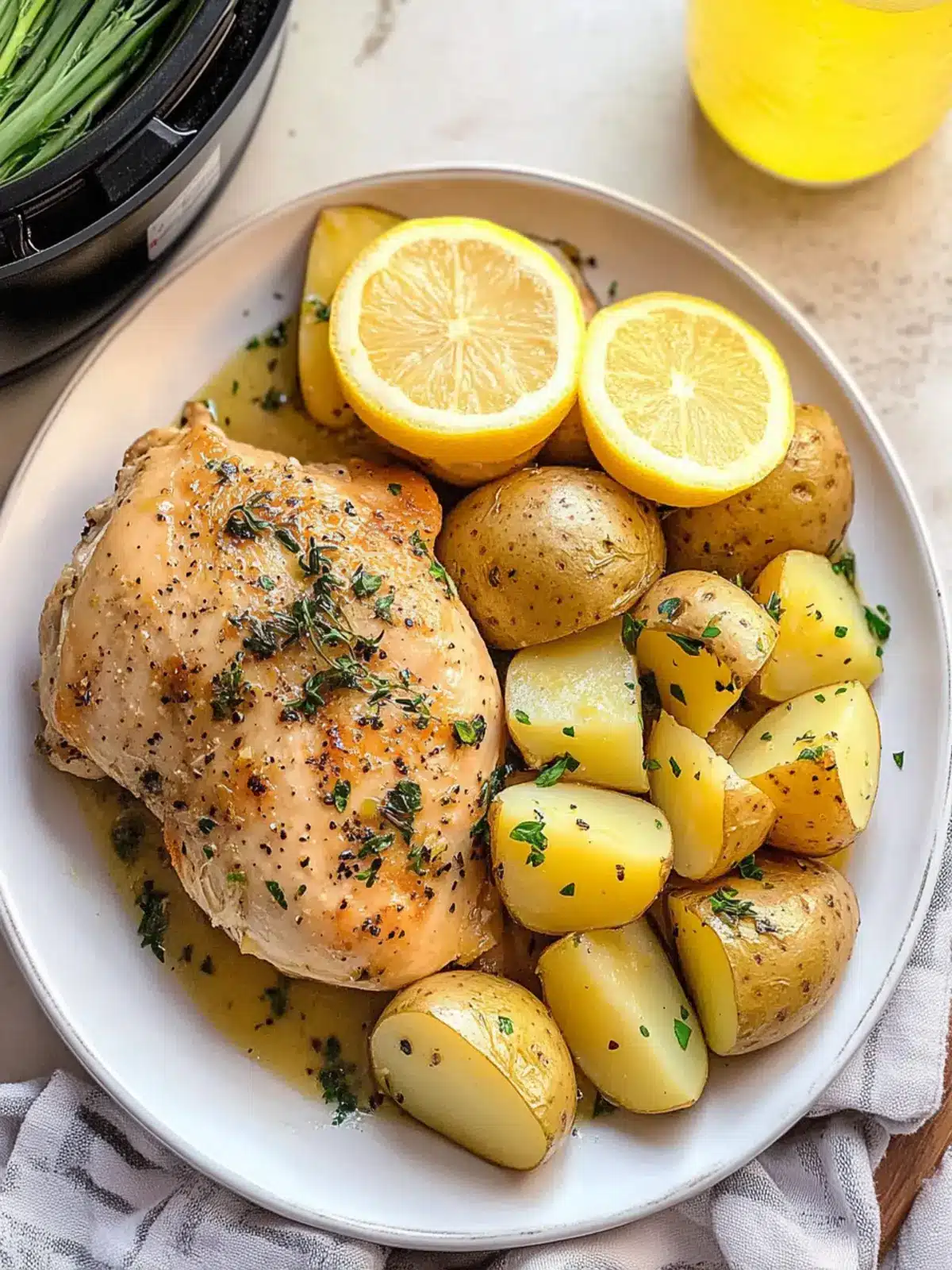 Lemon Garlic Instant Pot Chicken and Potatoes for Busy Nights 4 Lemon Garlic Instant Pot Chicken and Potatoes