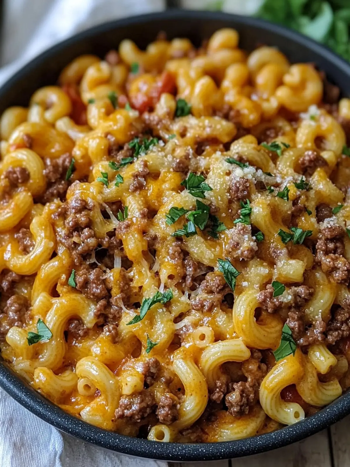Delicious One-Pan Cheeseburger Macaroni Easy Comfort Food 4 One-Pan Cheeseburger Macaroni Recipe Easy Comfort Food Dinner Idea