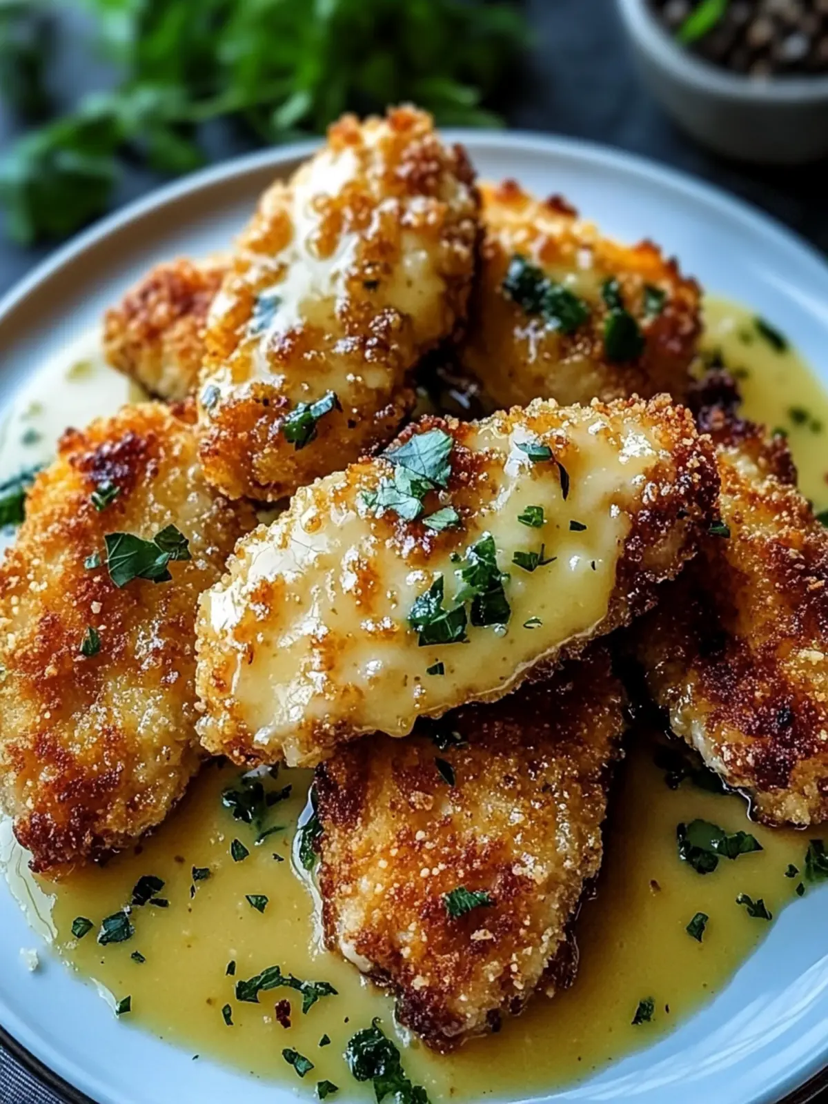 Crispy Parmesan Chicken with Rich Garlic Sauce You'll Adore 3 Crispy Parmesan Chicken with a Rich Garlic Sauce