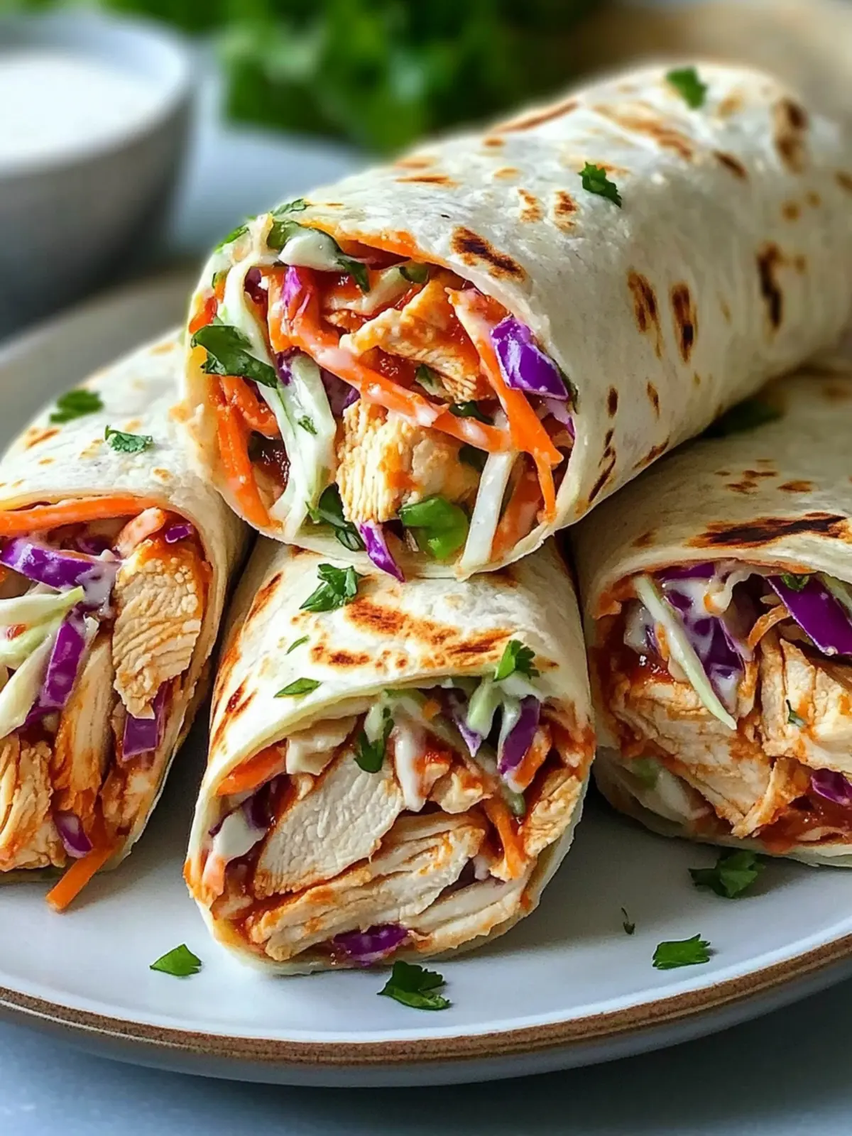 BBQ Chicken Coleslaw Wraps: Easy Lunch for Summer Fun 4 BBQ Chicken Coleslaw Wraps: Quick Prep Dinners with Coleslaw Mix for Hand-Held Summer Sunday Lunch Ideas