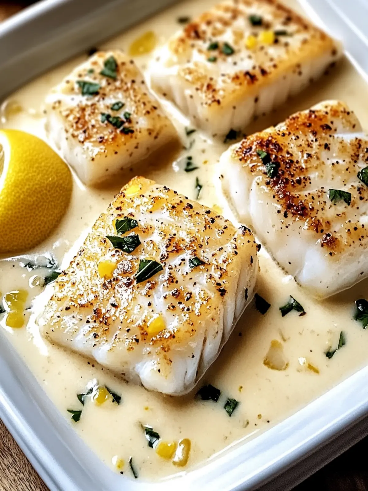 Baked Cod in Coconut Lemon Cream Sauce for Easy Weeknight Dinners 3 Baked Cod in Coconut Lemon Cream Sauce for Busy Weeknights