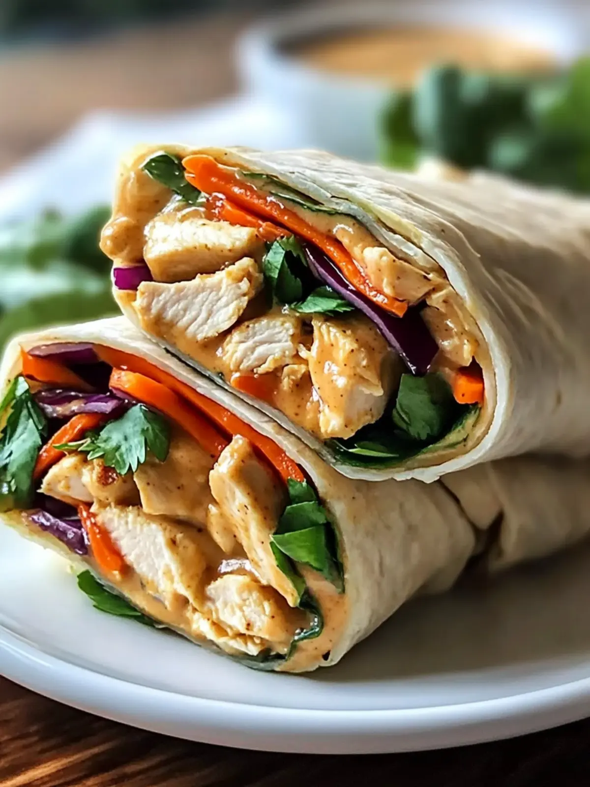 Savory Thai Peanut Chicken Wraps You Can Make in 15 Minutes 5 Thai Peanut Chicken Wraps: A Delicious, Easy Recipe!