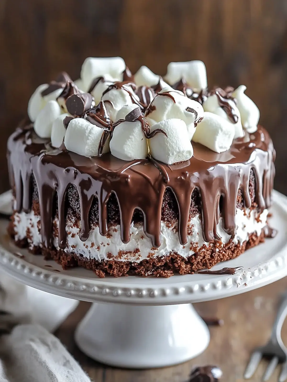 Marshmallow Chocolate Poke Cake for Ultimate Chocolate Bliss 3 Marshmallow Chocolate Poke Cake
