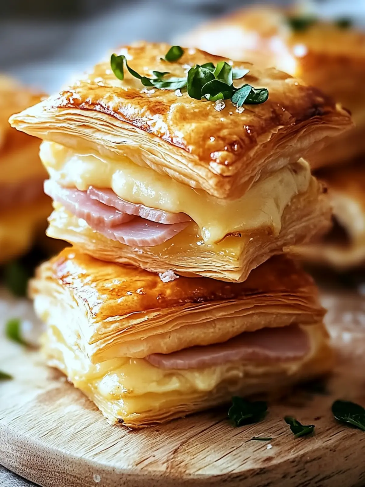 Crispy Ham & Cheese Puff Pastry Stacks That Wow Every Time 2 Crispy Ham & Cheese Puff Pastry Stacks That Wow Every Time