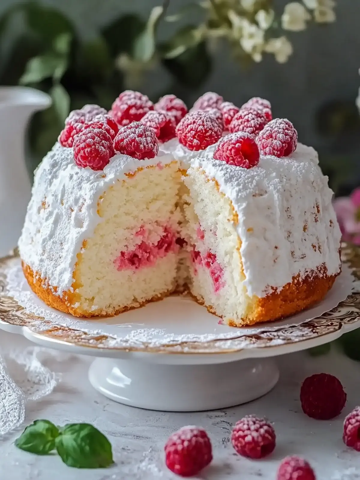 Raspberry Angel Food Cake: Light, Fruity Bliss for You 2 Raspberry Angel Food Cake