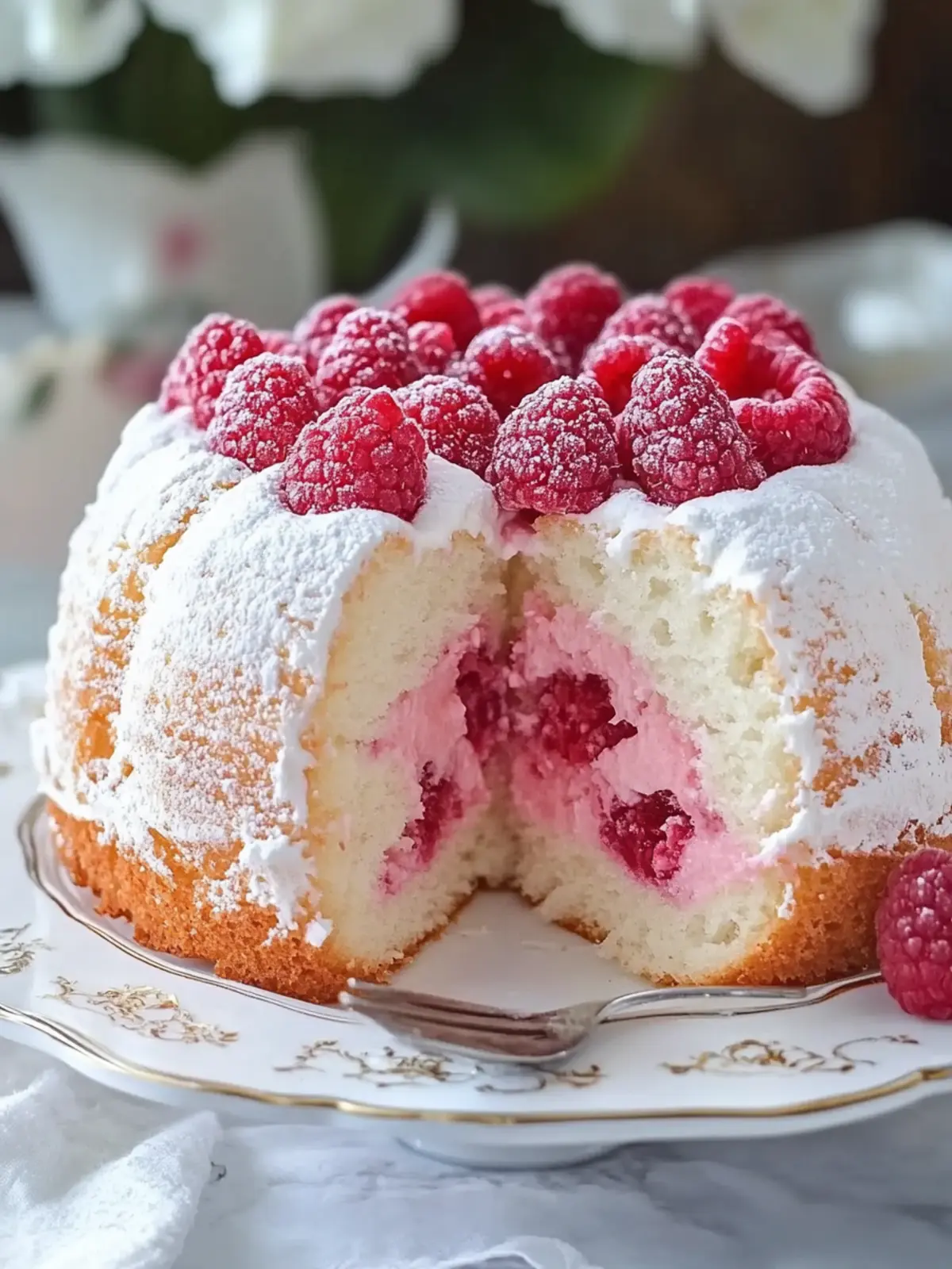 Raspberry Angel Food Cake: Light, Fruity Bliss for You 5 Raspberry Angel Food Cake