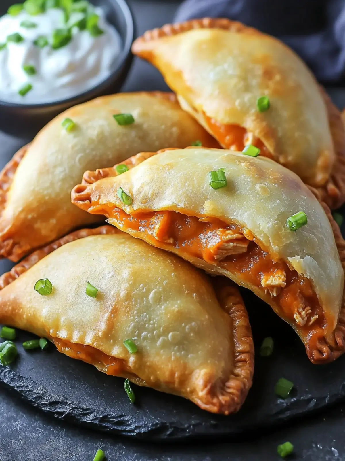 Keto Buffalo Chicken Empanadas for Your Game Day Feast 3 Buffalo Chicken Empanadas (Keto)