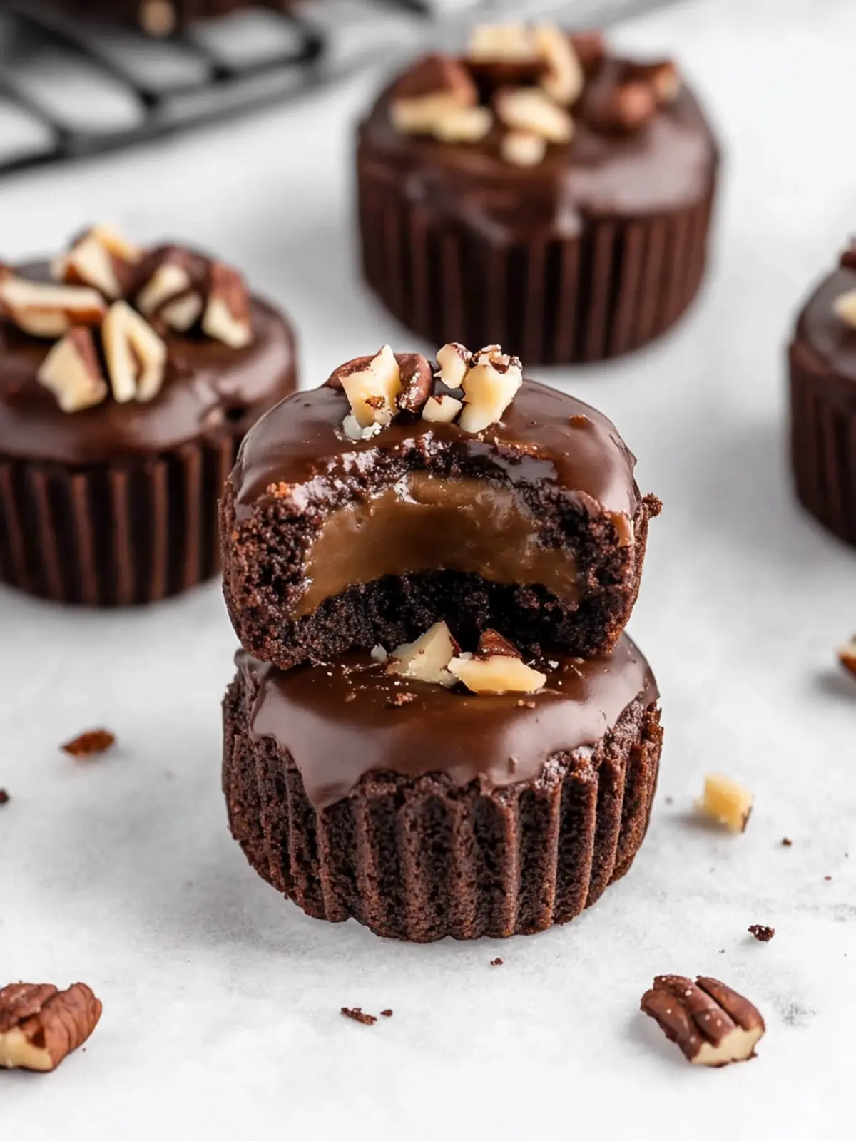 Decadent No-Bake Turtle Brownie Bites You’ll Crave Daily 4 No-Bake Turtle Brownie Bites (Healthy, Vegan, Gluten-Free)